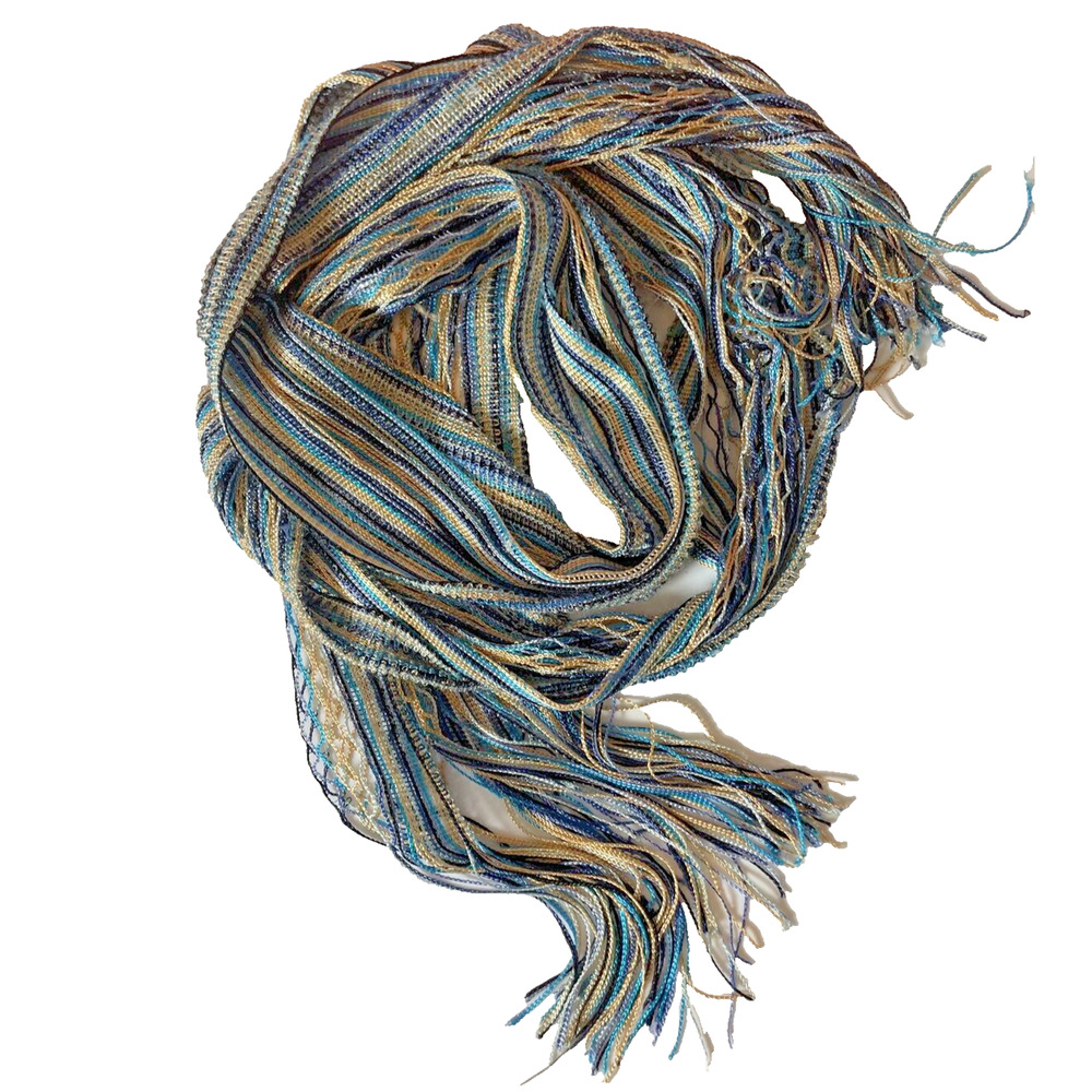 Unbranded Womens Blue Multi Color Scarf One Size